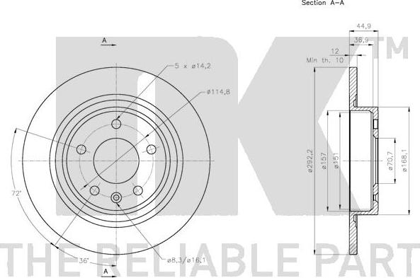 NK 315016 - Bremsscheibe alexcarstop-ersatzteile.com