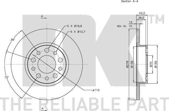 NK 311024 - Bremsscheibe alexcarstop-ersatzteile.com