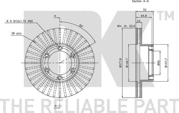 NK 203907 - Bremsscheibe alexcarstop-ersatzteile.com