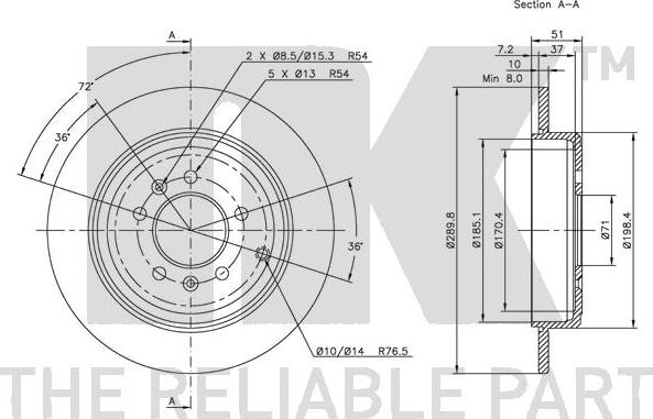 NK 203725 - Bremsscheibe alexcarstop-ersatzteile.com