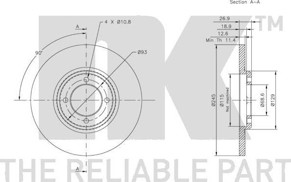 NK 202520 - Bremsscheibe alexcarstop-ersatzteile.com