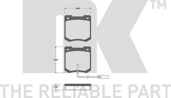 NK 221811 - Bremsbelagsatz, Scheibenbremse alexcarstop-ersatzteile.com