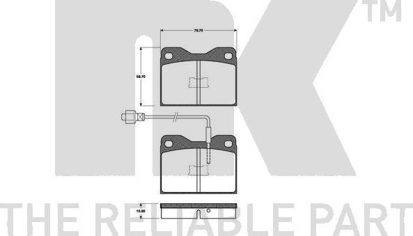 NK 221812 - Bremsbelagsatz, Scheibenbremse alexcarstop-ersatzteile.com