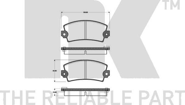 NK 223908 - Bremsbelagsatz, Scheibenbremse alexcarstop-ersatzteile.com