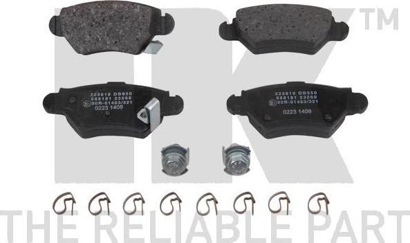 NK 223619 - Bremsbelagsatz, Scheibenbremse alexcarstop-ersatzteile.com