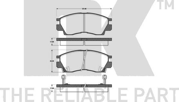 NK 223010 - Bremsbelagsatz, Scheibenbremse alexcarstop-ersatzteile.com