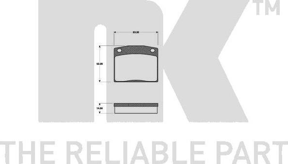 NK 222601 - Bremsbelagsatz, Scheibenbremse alexcarstop-ersatzteile.com