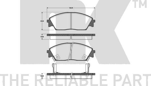 NK 222615 - Bremsbelagsatz, Scheibenbremse alexcarstop-ersatzteile.com