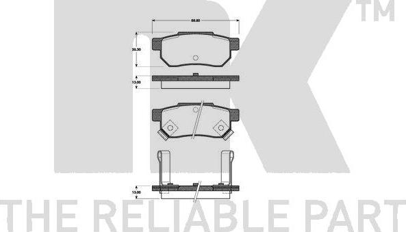 NK 222610 - Bremsbelagsatz, Scheibenbremse alexcarstop-ersatzteile.com