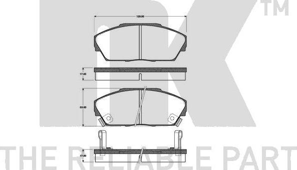 NK 222618 - Bremsbelagsatz, Scheibenbremse alexcarstop-ersatzteile.com