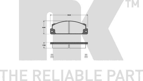 NK 222315 - Bremsbelagsatz, Scheibenbremse alexcarstop-ersatzteile.com