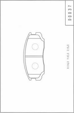 NPS D360U17 - Bremsbelagsatz, Scheibenbremse alexcarstop-ersatzteile.com