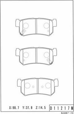 NPS D361O03 - Bremsbelagsatz, Scheibenbremse alexcarstop-ersatzteile.com