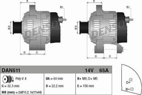 NPS DAN511 - Generator alexcarstop-ersatzteile.com