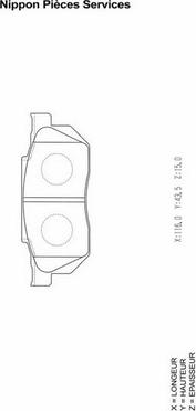 NPS H360A14 - Bremsbelagsatz, Scheibenbremse alexcarstop-ersatzteile.com