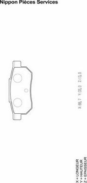 NPS H361A02 - Bremsbelagsatz, Scheibenbremse alexcarstop-ersatzteile.com