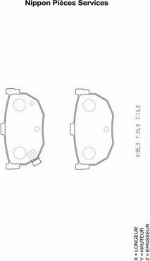 NPS H361I02 - Bremsbelagsatz, Scheibenbremse alexcarstop-ersatzteile.com