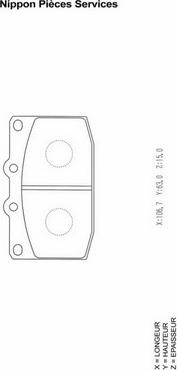 NPS M360A29 - Bremsbelagsatz, Scheibenbremse alexcarstop-ersatzteile.com