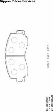 NPS M360I02 - Bremsbelagsatz, Scheibenbremse alexcarstop-ersatzteile.com