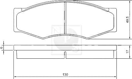 NPS N360N11 - Bremsbelagsatz, Scheibenbremse alexcarstop-ersatzteile.com