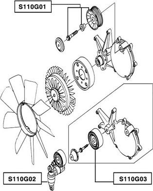 NPS S110G01 - Umlenk / Führungsrolle, Keilrippenriemen alexcarstop-ersatzteile.com