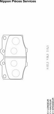 NPS T360A36 - Bremsbelagsatz, Scheibenbremse alexcarstop-ersatzteile.com