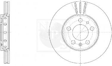 NPS V330G02 - Bremsscheibe alexcarstop-ersatzteile.com