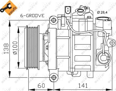 NRF 32263 - Kompressor, Klimaanlage alexcarstop-ersatzteile.com