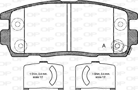 Open Parts BPA1260.12 - Bremsbelagsatz, Scheibenbremse alexcarstop-ersatzteile.com