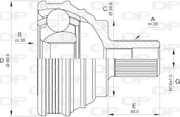 Open Parts CVJ5535.10 - Gelenksatz, Antriebswelle alexcarstop-ersatzteile.com