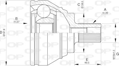 Open Parts CVJ5536.10 - Gelenksatz, Antriebswelle alexcarstop-ersatzteile.com