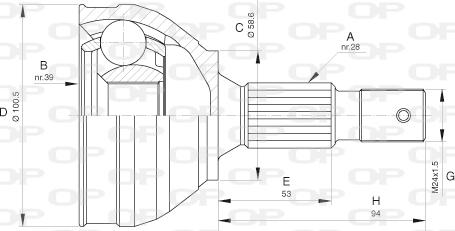 Open Parts CVJ5653.10 - Gelenksatz, Antriebswelle alexcarstop-ersatzteile.com