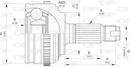 Open Parts CVJ5605.10 - Gelenksatz, Antriebswelle alexcarstop-ersatzteile.com