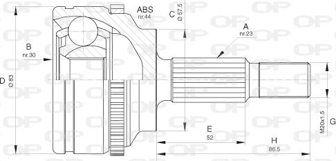 Open Parts CVJ5619.10 - Gelenksatz, Antriebswelle alexcarstop-ersatzteile.com