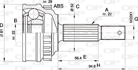 Open Parts CVJ5053.10 - Gelenksatz, Antriebswelle alexcarstop-ersatzteile.com