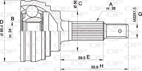 Open Parts CVJ5067.10 - Gelenksatz, Antriebswelle alexcarstop-ersatzteile.com