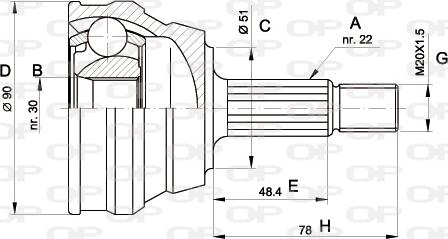 Open Parts CVJ5008.10 - Gelenksatz, Antriebswelle alexcarstop-ersatzteile.com