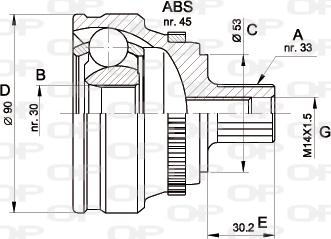 Open Parts CVJ5110.10 - Gelenksatz, Antriebswelle alexcarstop-ersatzteile.com