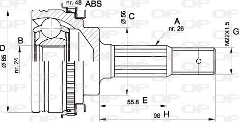 Open Parts CVJ5341.10 - Gelenksatz, Antriebswelle alexcarstop-ersatzteile.com