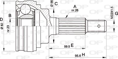 Open Parts CVJ5336.10 - Gelenksatz, Antriebswelle alexcarstop-ersatzteile.com