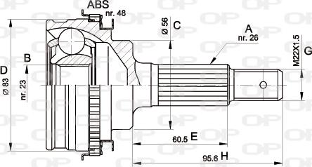 Open Parts CVJ5337.10 - Gelenksatz, Antriebswelle alexcarstop-ersatzteile.com