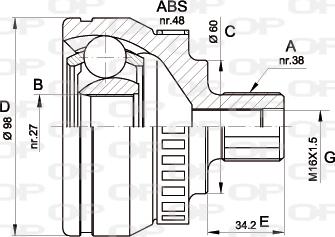 Open Parts CVJ5376.10 - Gelenksatz, Antriebswelle alexcarstop-ersatzteile.com