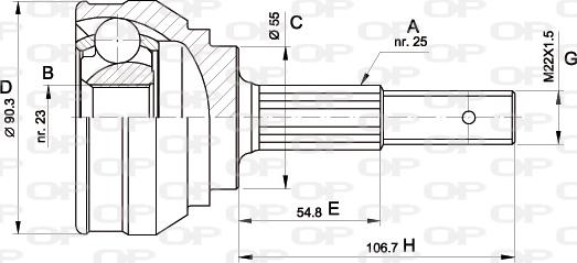 Open Parts CVJ5242.10 - Gelenksatz, Antriebswelle alexcarstop-ersatzteile.com