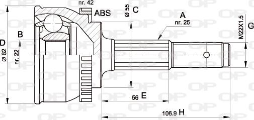 Open Parts CVJ5288.10 - Gelenksatz, Antriebswelle alexcarstop-ersatzteile.com