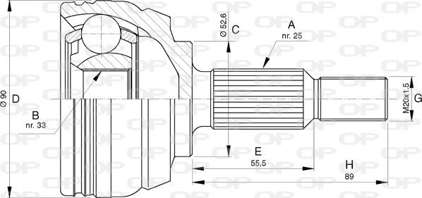 Open Parts CVJ5749.10 - Gelenksatz, Antriebswelle alexcarstop-ersatzteile.com