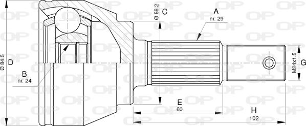 Open Parts CVJ5787.10 - Gelenksatz, Antriebswelle alexcarstop-ersatzteile.com