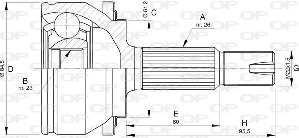 Open Parts CVJ5739.10 - Gelenksatz, Antriebswelle alexcarstop-ersatzteile.com