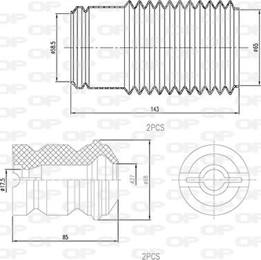 Open Parts DCK5029.04 - Staubschutzsatz, Stoßdämpfer alexcarstop-ersatzteile.com