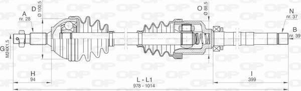 Open Parts DRS6406.00 - Antriebswelle alexcarstop-ersatzteile.com