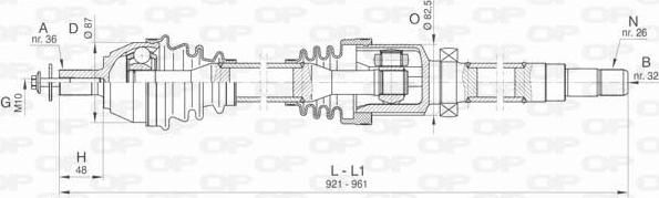 Open Parts DRS6428.00 - Antriebswelle alexcarstop-ersatzteile.com